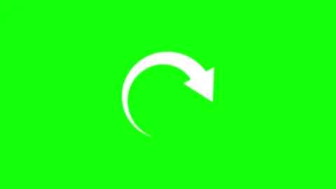 Retry button rotating circle animation on green screen isolated 4k video Stock Footage 317565714