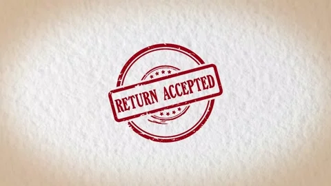 RETURN ACCEPTED stamp style word Stock Footage 319492874