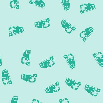 Return air ventilation glyph vector seamless pattern Stock Illustration