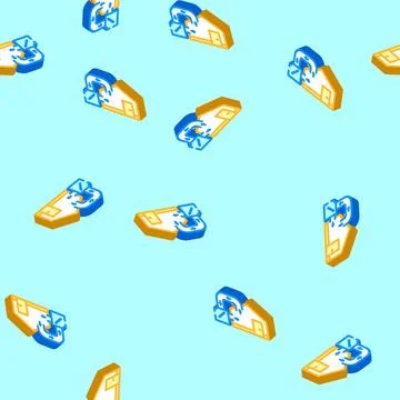 Return air ventilation isometric icon seamless pattern Stockillustratie