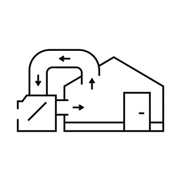 Return air ventilation line icon vector illustration Illustrazione stock