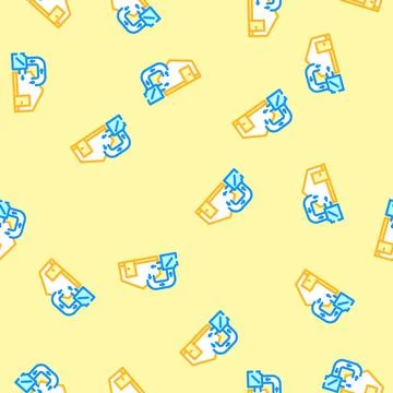 Return air ventilation vector seamless pattern Stock Illustration