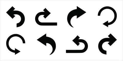 Return and Curved Undo Vectors イラスト素材