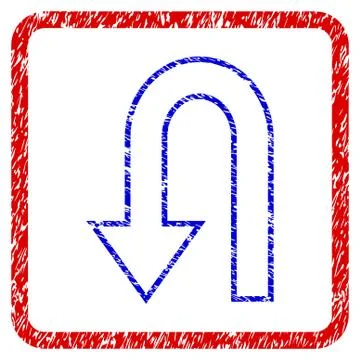 Return Arrow Grunge Framed Icon Stock Illustration
