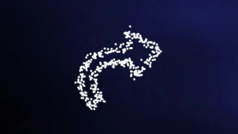 Return arrow  in particles effect Stock Illustration