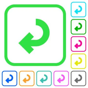 Return arrow vivid colored flat icons icons Stock Illustration