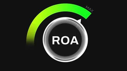 Return on Assets node turning full green showing success, 4k animation Video stock 293664999