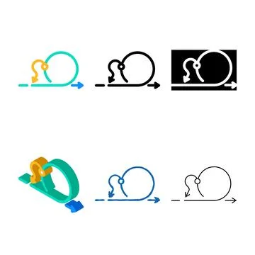 Return back color icon stylized vector Stock Illustration