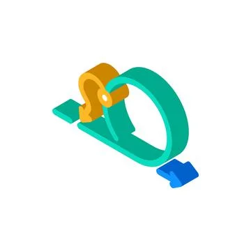 Return back isometric icon vector illustration Stock Illustration