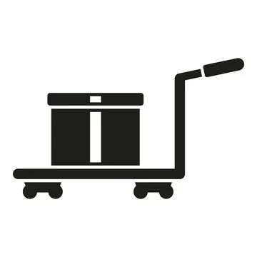 Return box cart icon simple vector. Parcel product Illustration