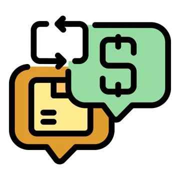 Return box chat icon vector flat Stock Illustration