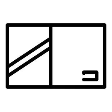 Return box icon, outline style Illustrazione stock
