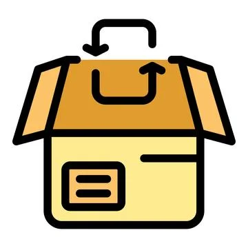 Return box icon vector flat Illustrazione stock