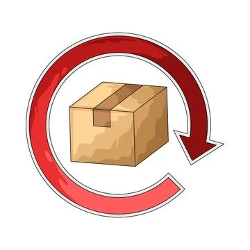 Return box illustration イラスト素材