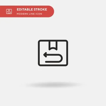 Return Box Simple vector icon. Illustration symbol design template for web mo Stock Illustration