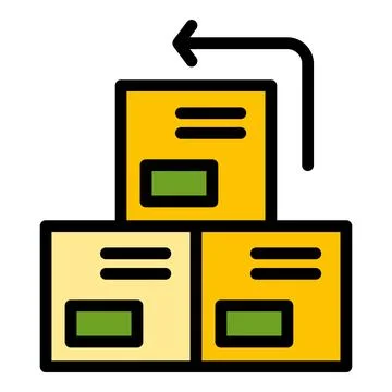 Return boxes icon vector flat Stock Illustration