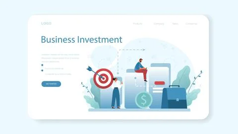 Return on business web banner or landing page. Profitability Stock Illustration