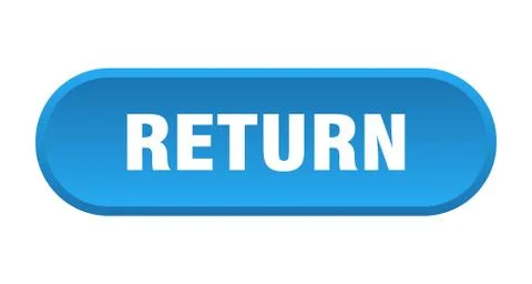 Return button. return rounded blue sign. return Stock Illustration