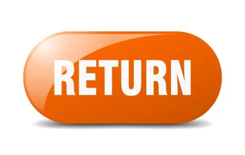 Return button. return sign. key. push button. Illustrazione stock