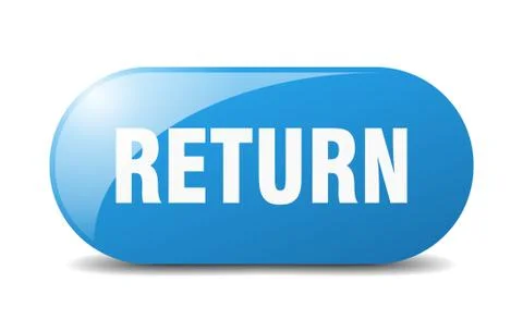 Return button. return sign. key. push button. Illustrazione stock