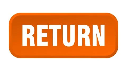 Return button. return square 3d push button Stock Illustration