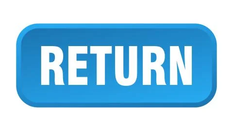 Return button. return square 3d push button Stock Illustration