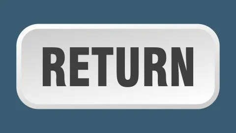 Return button. return square 3d push button Stock Illustration