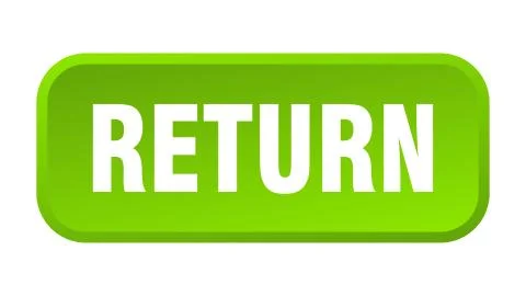 Return button. return square 3d push button Stock Illustration