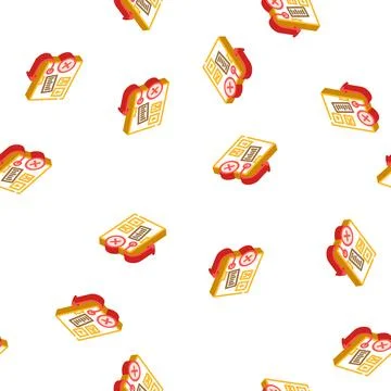 Return of cargo isometric icon seamless pattern 库存插图