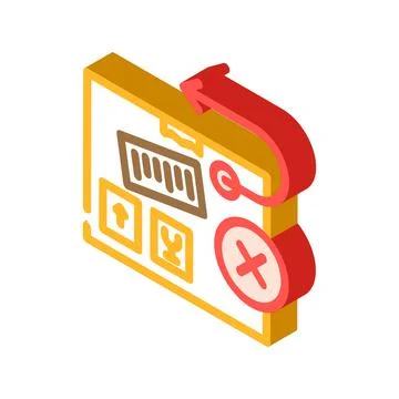 Return of cargo isometric icon vector illustration Stock Illustration