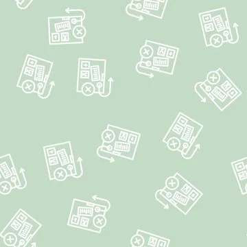 Return of cargo line vector seamless pattern Stock Illustration