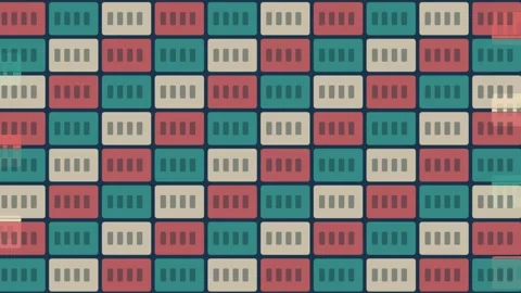 Return Crate Grid Slide Full Frame Transition Video stock 343820470