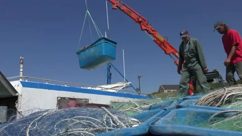 Return from fishing 08 Stock Footage 146724800