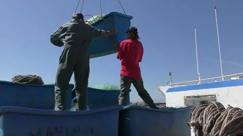 Return from fishing 10 Stock Footage 146725410