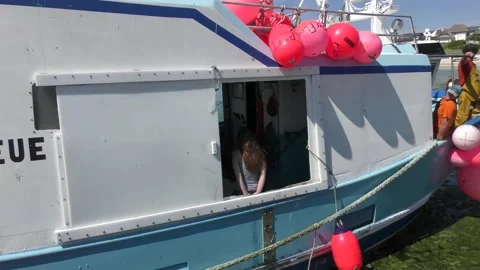 Return from fishing 11 Stock Footage 146736032