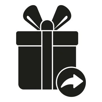 Return gift box icon simple vector. Product delivery Stock Illustration