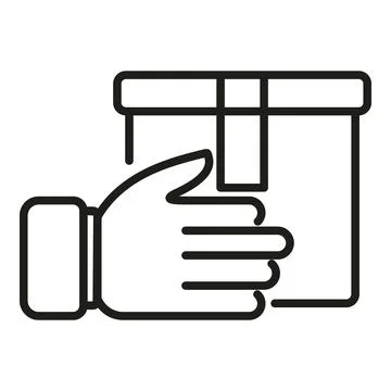 Return of goods icon outline vector. Parcel delivery イラスト素材