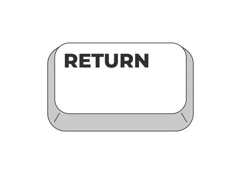 Return grayscale computer keyboard key Stock-Illustration