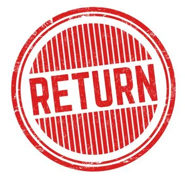 Return grunge rubber stamp Stock Illustration