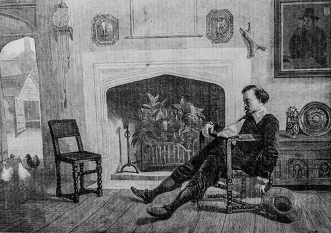 Return of the house, the illustrious universe, editor Michel Levy 1869 Stock Illustration