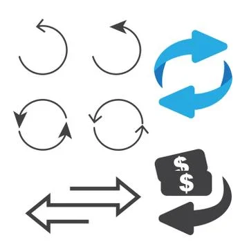 Return Icon. Flip over or turn arrow. Reverse sign Stock Illustration