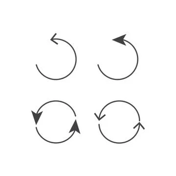 Return Icon. Flip over or turn arrow. Reverse sign Stock Illustration