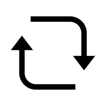 Return icon logo design template isolated illustration Stock Illustration