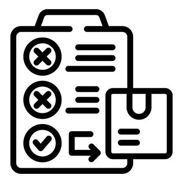 Return icon outline vector. Product service Stock Illustration