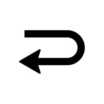 Return icon vector isolated on white background, logo concept of Return sign  Stock Illustration