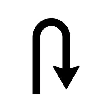 Return icon vector isolated on white background, logo concept of Return sign  Illustrazione stock