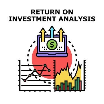 Return on investment analysis concept vector illustration イラスト素材