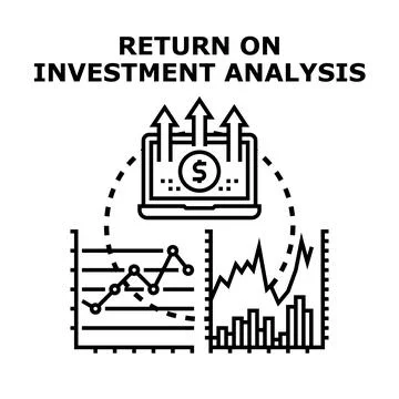 Return on investment analysis concept vector illustration イラスト素材
