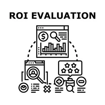 Return on investment evaluating business performance concept イラスト素材