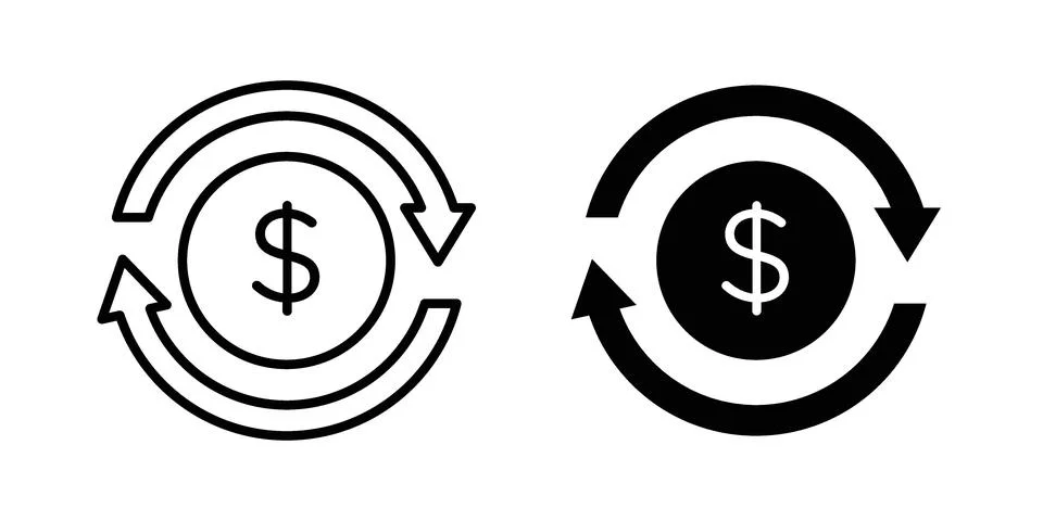 Return on Investment icon set. Vector EPS 10 Stock Illustration